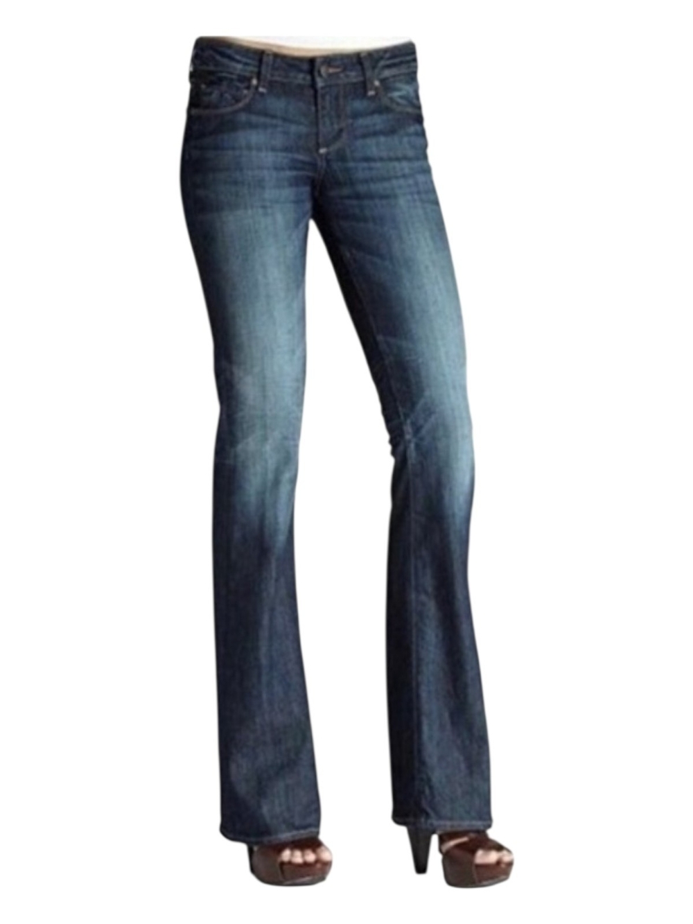 PAIGE Dark Indigo Laurel Canyon Flare Jeans